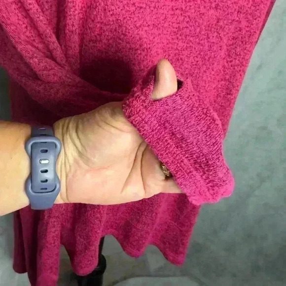 Livi Pink Super Soft Cowl Neck Long Sleeve Pocketed Sweater Size 18/20 - Picture 3 of 8